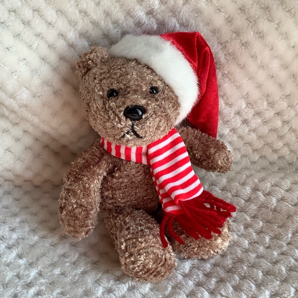 SEARS Vintage 2000 Plush Kringle Christmas Bear Red Hat Scarf Stuffed Animal Toy - Picture 10 of 16
